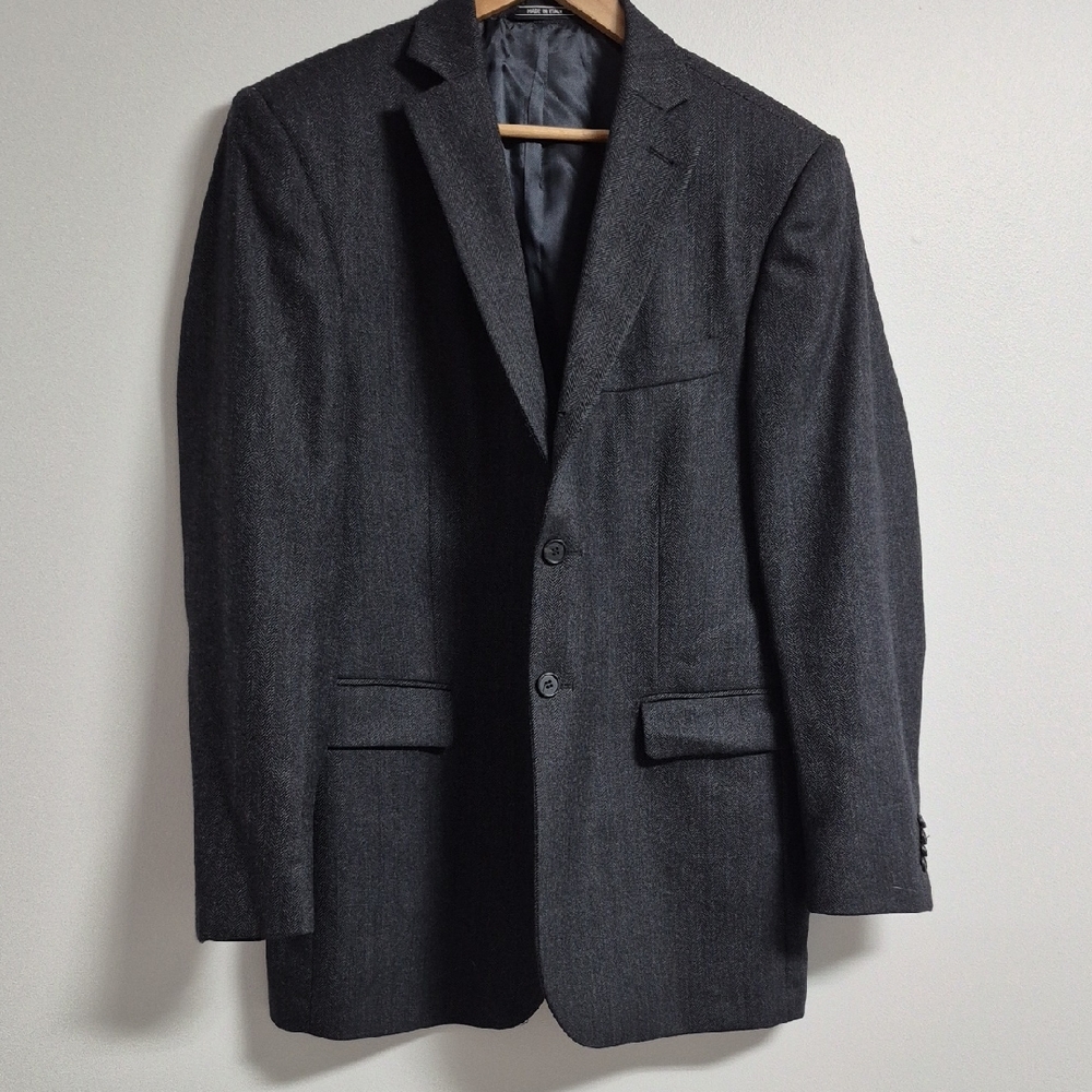 Zanetti Made In Italy Lanificio PolicarPo Dark Grey Sports Coat Size 40R